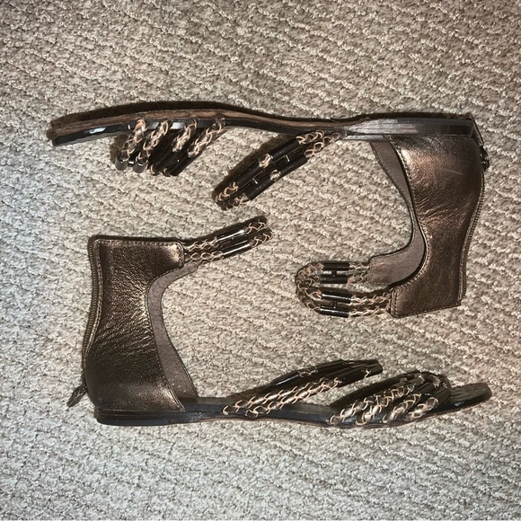 BCBG Maxazria metallic gladiator sandals - Picture 1 of 8